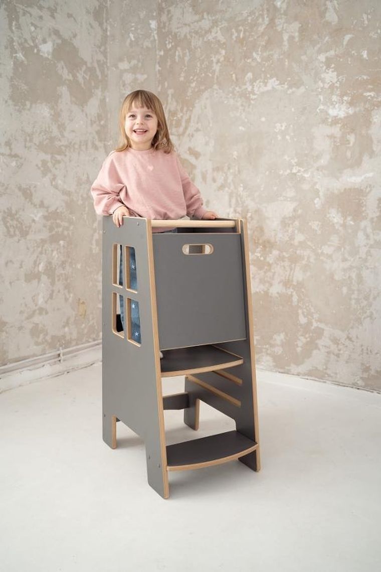 tupti.wood, Kitchen Helper, Extra Safe, pomocnik kuchenny, szary