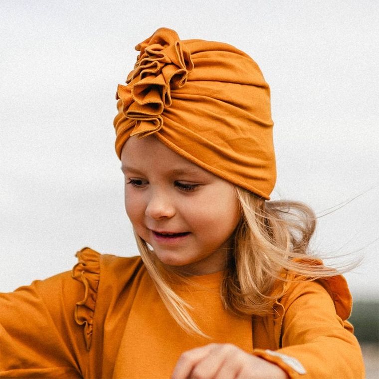 Turban dziewczęcy, żółty, Eevi