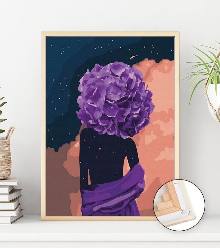 Twoje Hobby, malowanie po numerach, Fioletowy urok, 40-50 cm