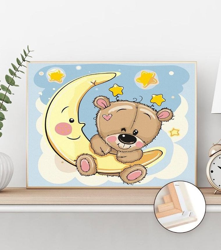 Twoje Hobby, malowanie po numerach, Miś w ramionach snu, 40-50 cm