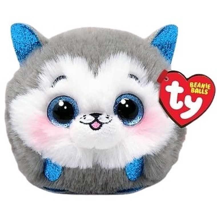 Ty, Beanie Balls, Slush, szary husky, maskotka, 10 cm