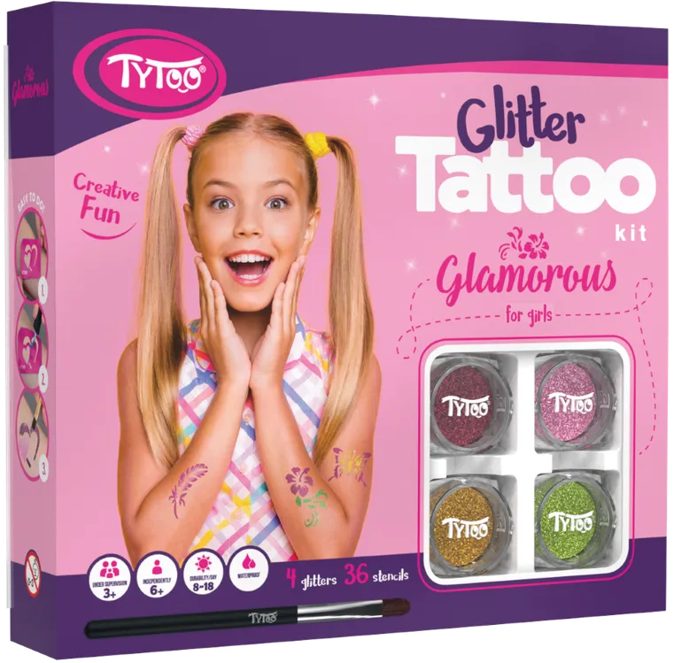 TyToo, brokatowe tatuaże, czarujący