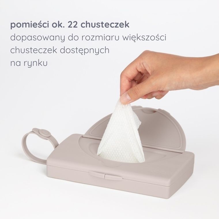 Ubbi, OnTheGo, pojemnik na mokre chusteczki, taupe