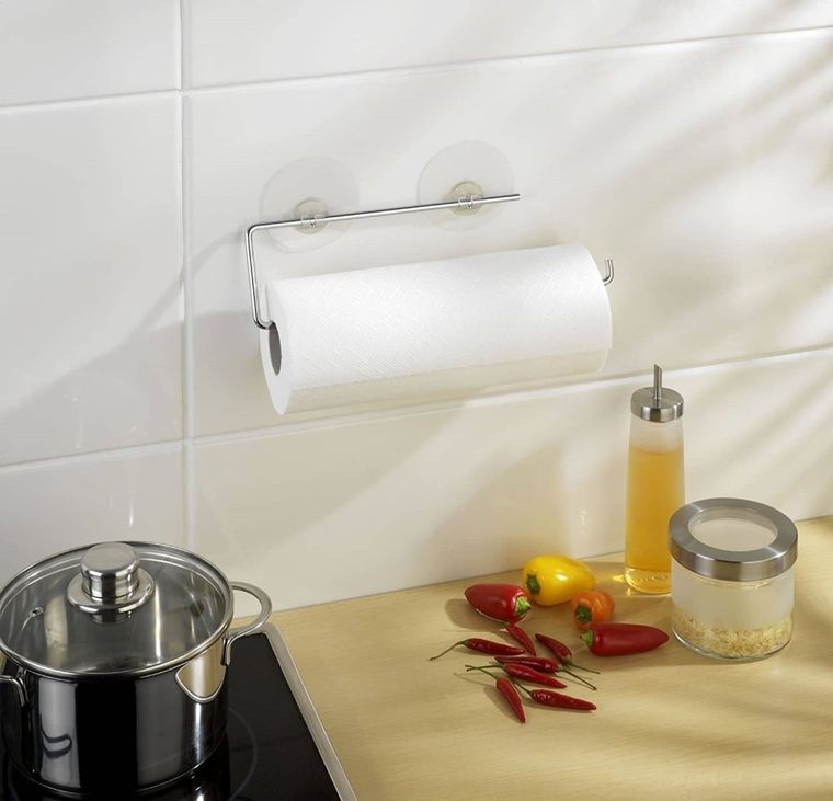 Uchwyt na papierowy ręcznik kuchenny, Static-loc, stal chromowana