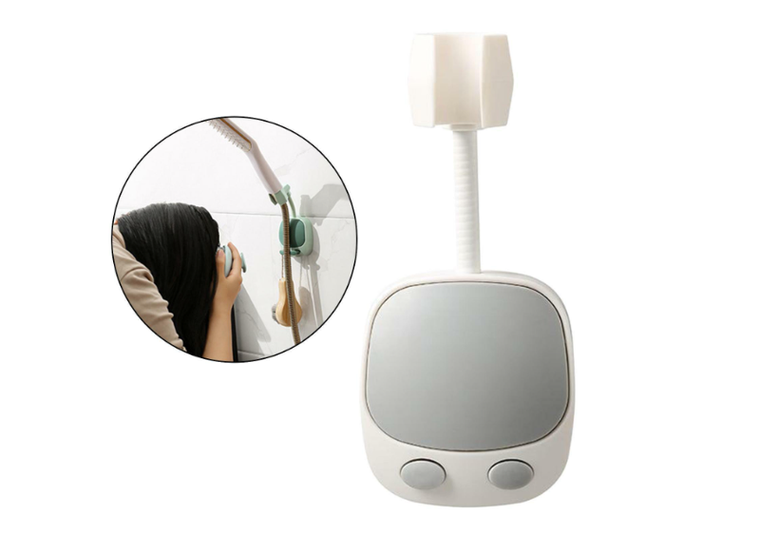 Uchwyt prysznicowy, szaro-biały