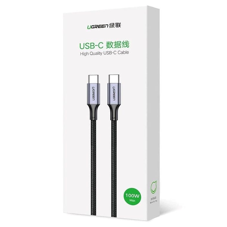 Ugreen, kabel, US316 90120, USB-C - USB-C PD QC FCP, 100W, 5A 480Mb/s, 3m, szary