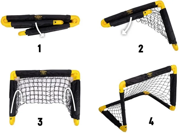Umbro, bramka mini do piłki nożnej, z siatką, 55-44-44 cm