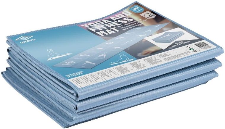 Umbro, mata do jogi, składana, 173-61 cm, niebieska