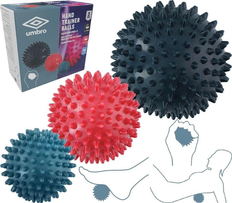 Umbro, piłeczki-jeżyki do masażu, 3 szt.