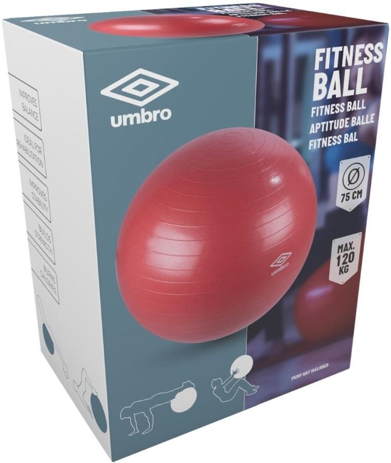 Umbro, piłka fitness, red, 75 cm
