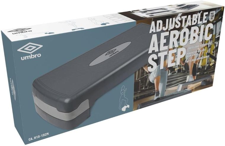 Umbro, step do aerobicu, 2 stopniowa regulacja, szary