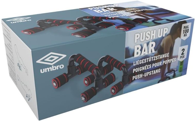 Umbro, uchwyty do pompek pvc, Eva, czerwony