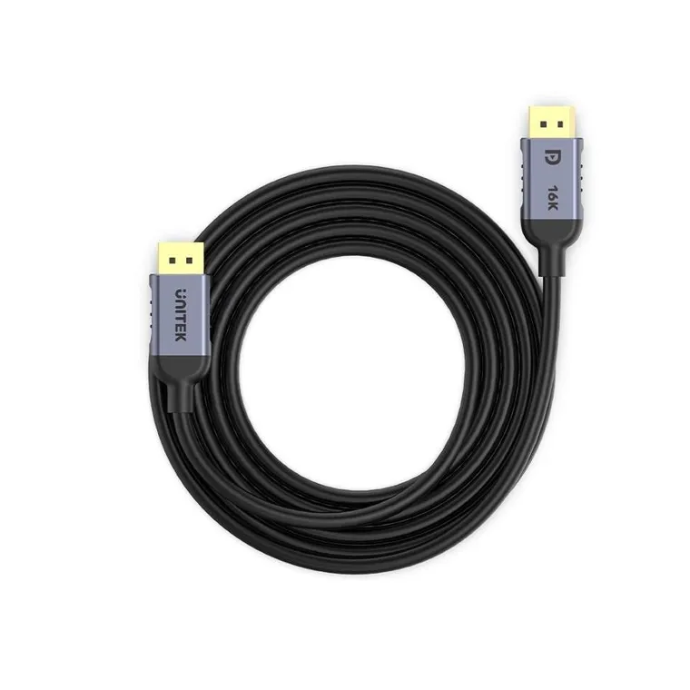 Unitek, kabel DisplayPort 2.1, czarny, 8K, 120 Hz, 1.5 m