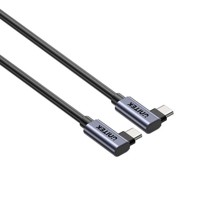 Unitek, kabel, USB-C, kątowy 90°/90° PD 100W, M/M, 1m