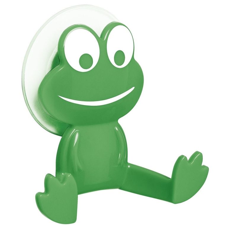 Uniwersalny haczyk, Frog na przyssawkę, wieszak-zielony