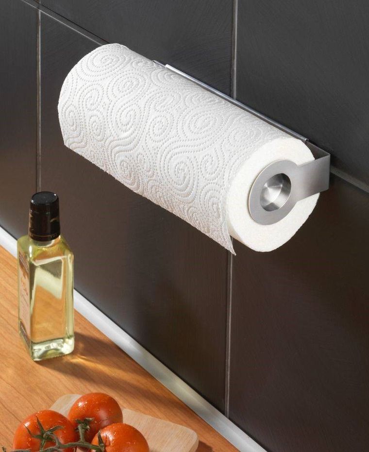 Uniwersalny uchwyt na ręczniki papierowe, Cerri, stal nierdzewna