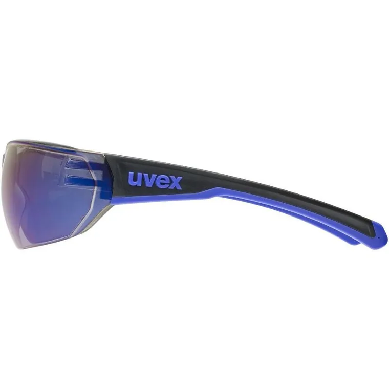 Uvex, Equate, okulary rowerowe, black-blue matt-mirror blue