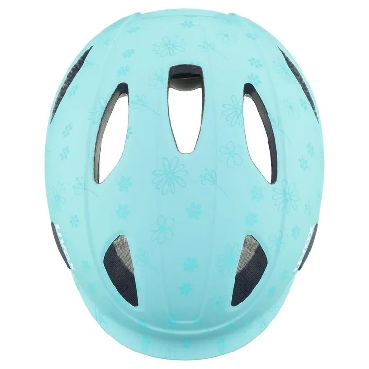 Uvex, Oyo Style, kask rowerowy dziecięcy, flowers cyan matt, 50-54 cm