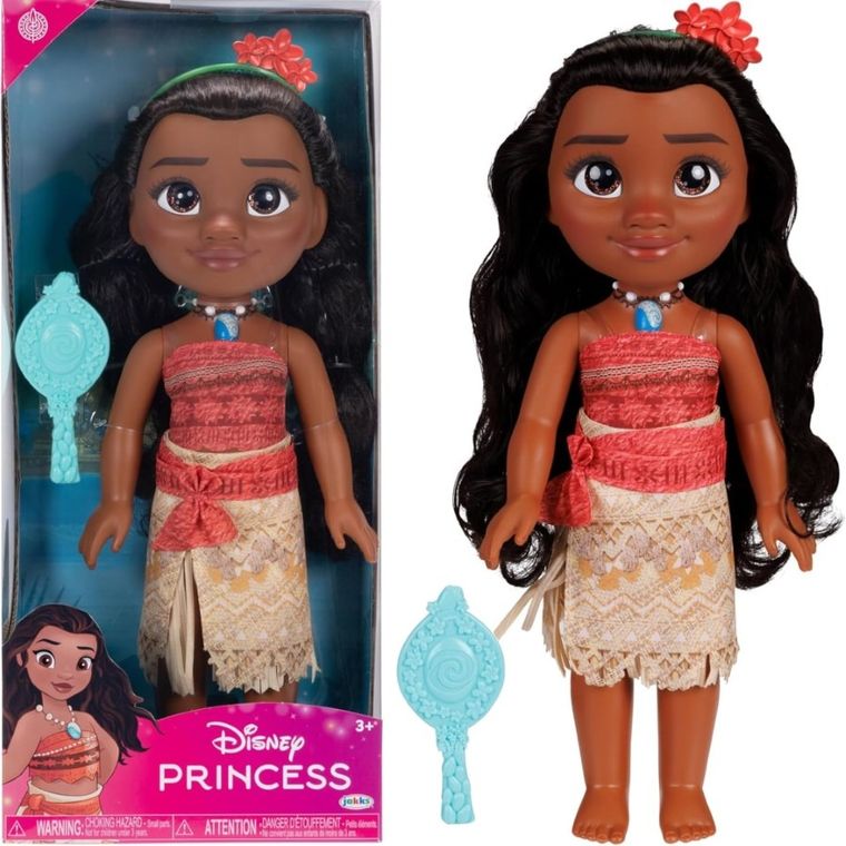 Vaiana, Moana, lalka, 35 cm, zestaw ze szczotką do włosów