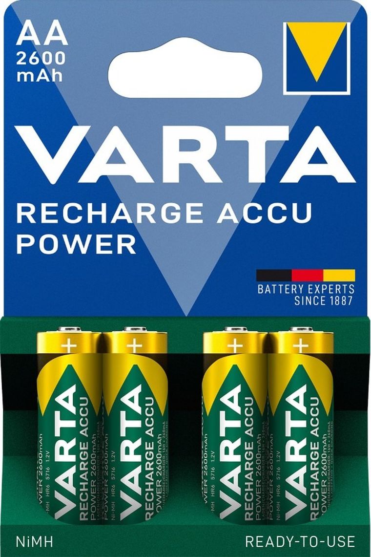 VARTA, Ready2Use, zestaw akumulatorków AA, 2600 mAh, Ni-MH