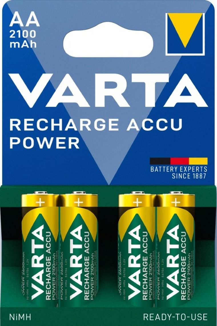 VARTA, Ready2Use, zestaw akumulatorków AA, HR6, 2100 mAh, Ni-MH