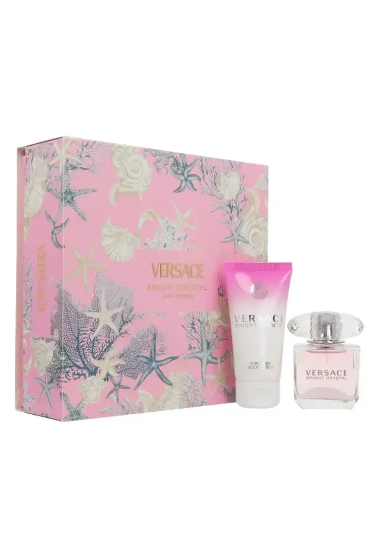 Versace, Bright Crystal, zestaw: woda toaletowa, 30 ml + balsam do ciała, 50 ml