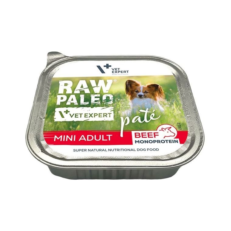VetExpert, Raw Paleo Mini Adult, mokra karma dla psa, wołowina, 150 g