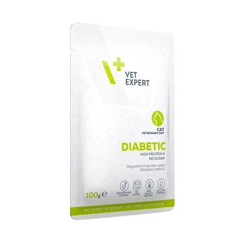 VetExpert, Veterinary Diet Diabetic Cat, 100g Pouch
