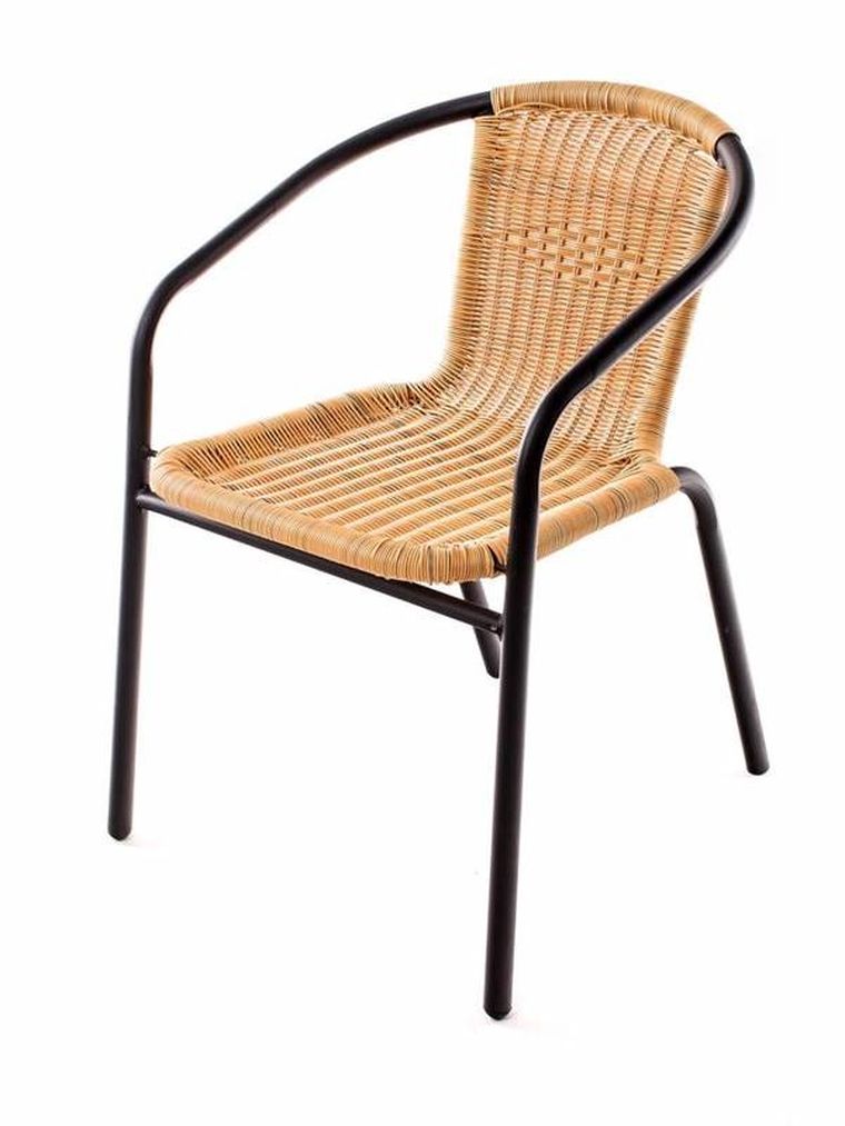 Vetro, stalowe krzesło ogrodowe balkonowe, rattan