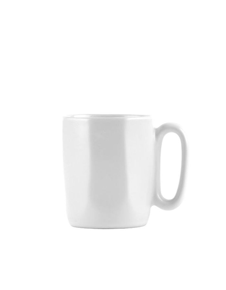 Vialli Design, dwa kubki ceramiczne z uszkiem, 80 ml, Fuori białe