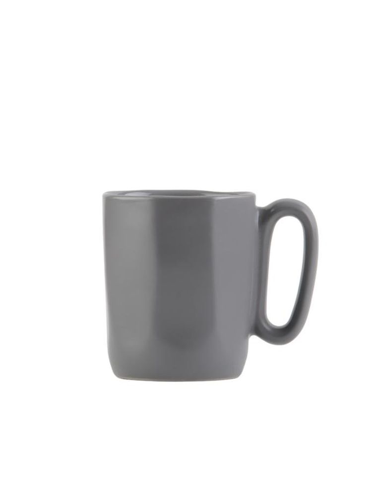 Vialli Design, dwa kubki ceramiczne z uszkiem, 80 ml, Fuori szare