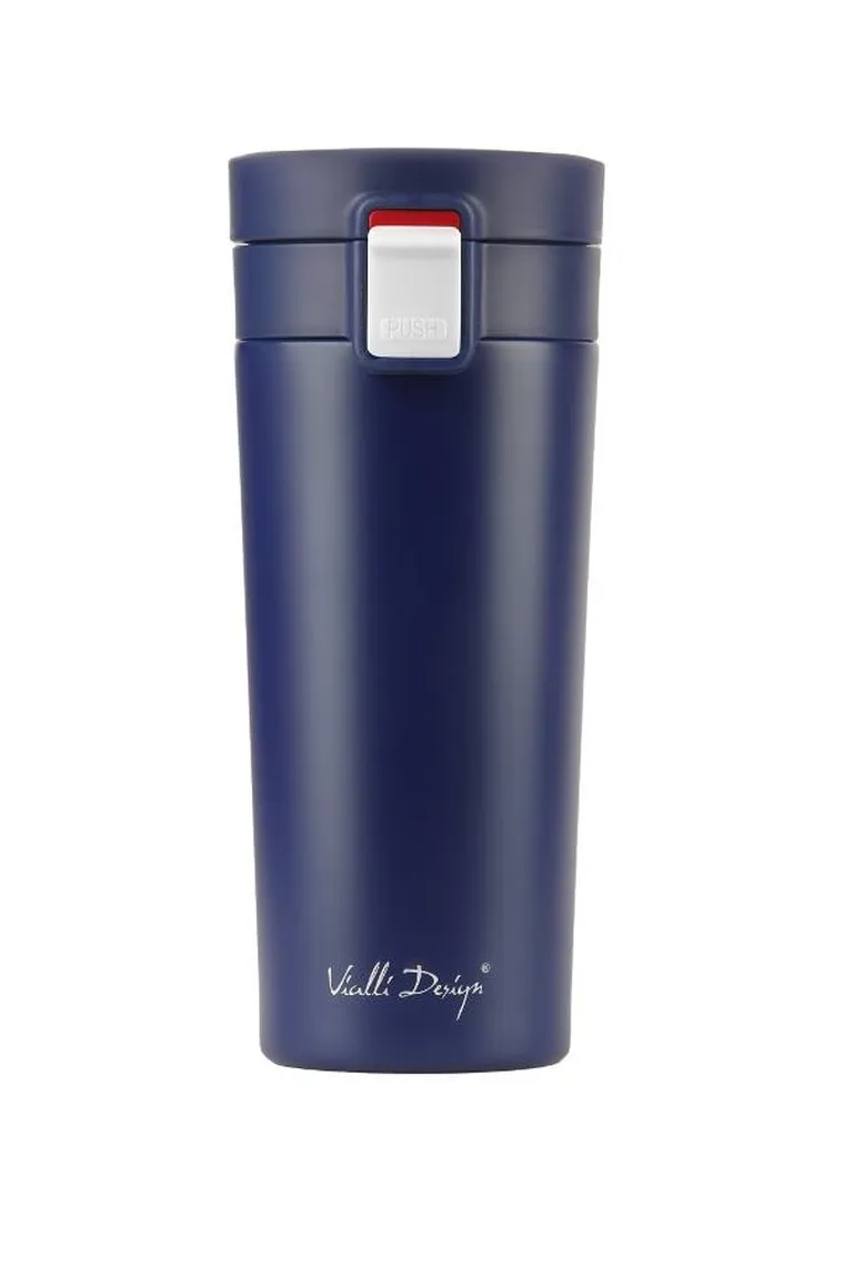Vialli Design, Fuori, kubek termiczny, granatowy, 400 ml