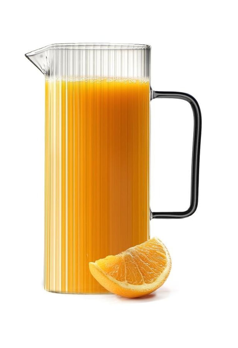 Vialli Design, Livio, dzbanek ryflowany z szarym uchem, 1500 ml
