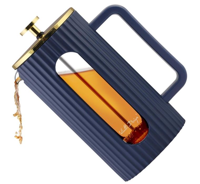 Vialli Design, Livio, zaparzacz do kawy i herbaty, indigo, 1000 ml