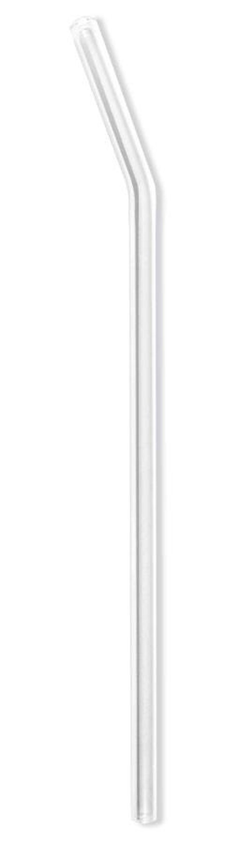 Vialli Design, słomki szklane transparent zakrzywione, ze szczoteczką, 23 cm, 6 szt.