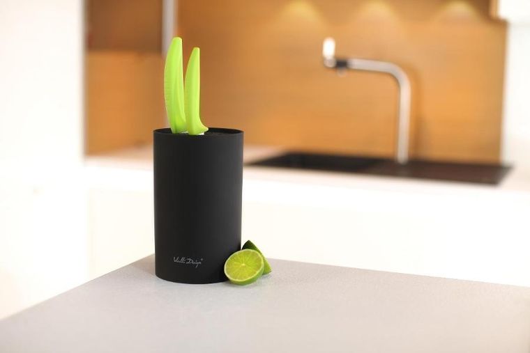 Vialli Design, stojak do noży, czarny