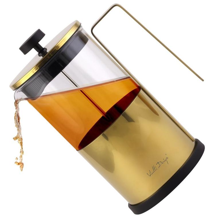 Vialli Design, zaparzacz do kawy i herbaty, 1000 ml, Diamante złoty