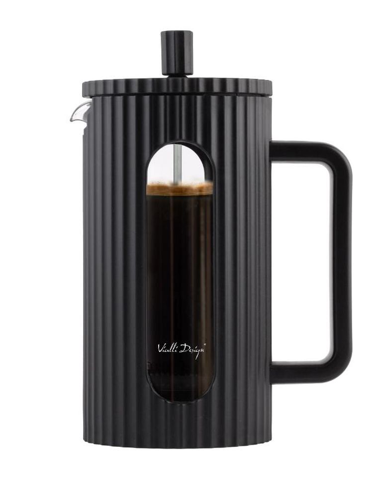 Vialli Design, zaparzacz do kawy i herbaty, 1000 ml, Livio czarny