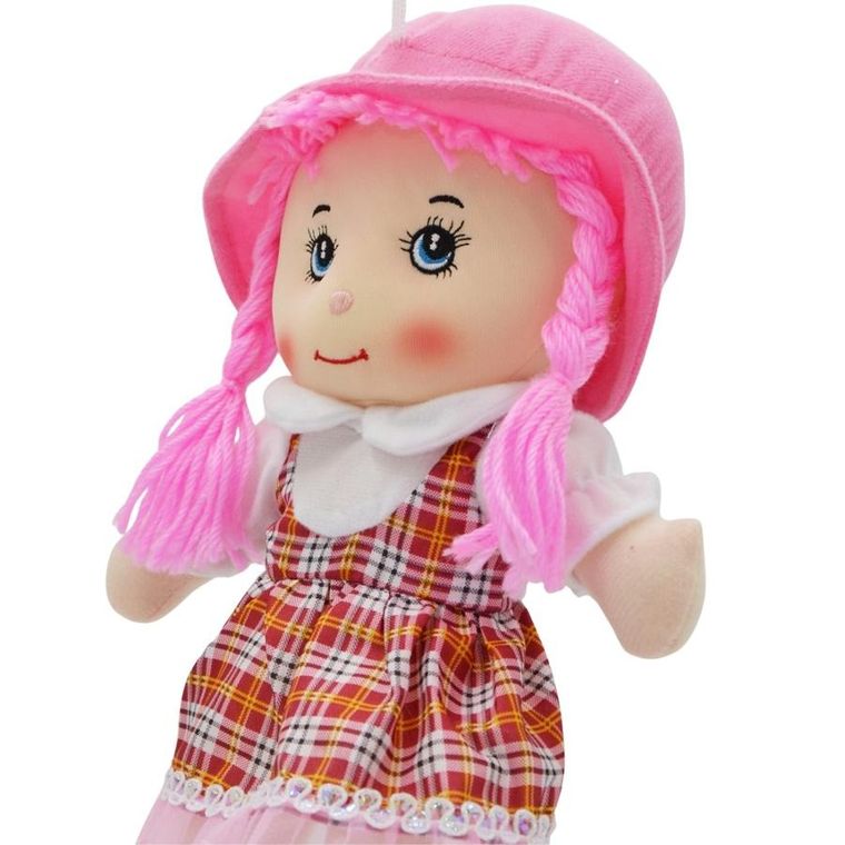 Victoria Sport, lalka szmaciana z dżwiękiem, różowa