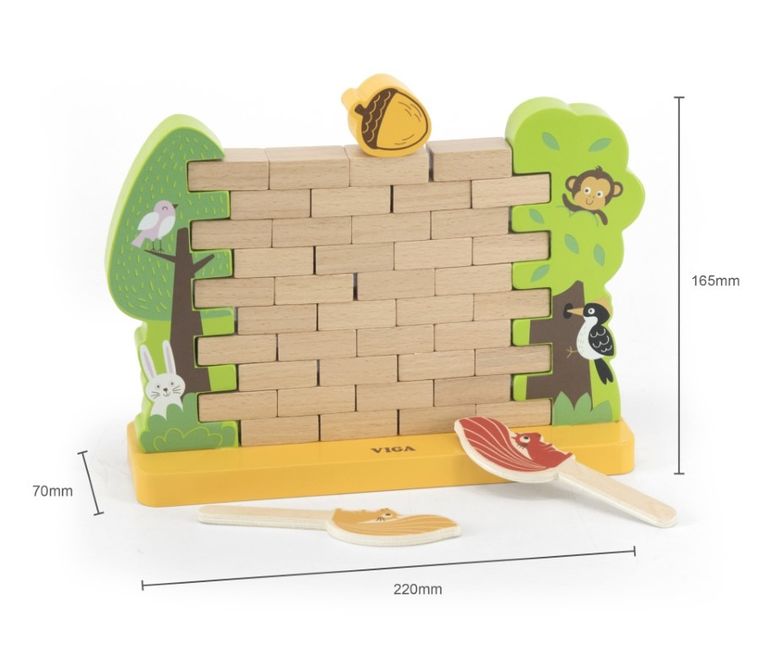 Viga, Burzenie ścian, zabawka drewniana