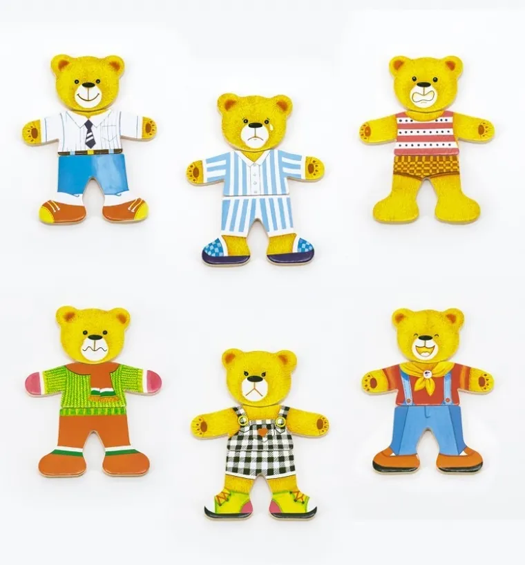 Viga, Chłopiec miś, ubieranka, drewniana układanka