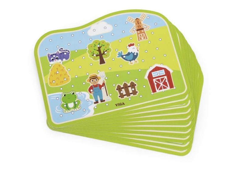 Viga, farma, nauka sznurowania, gra zręcznościowa