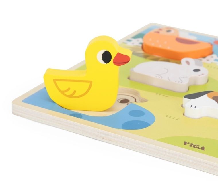 Viga, farma, puzzle na podkładce, 7 elementów