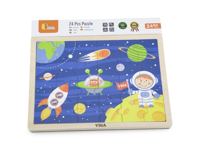 Viga, Kosmiczna przygoda, puzzle na podkładce, 24 elementy