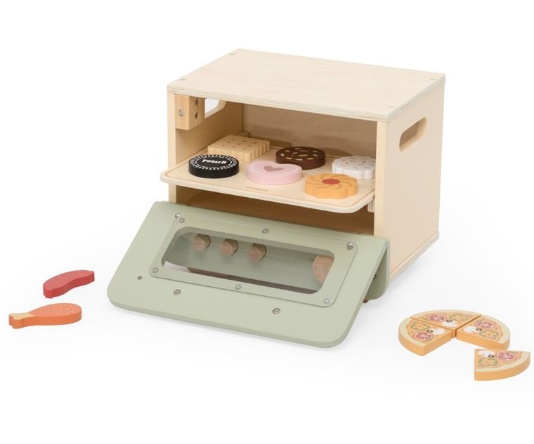 Viga, PolarB, drewniana kuchenka, piekarnik i zestaw ciastek