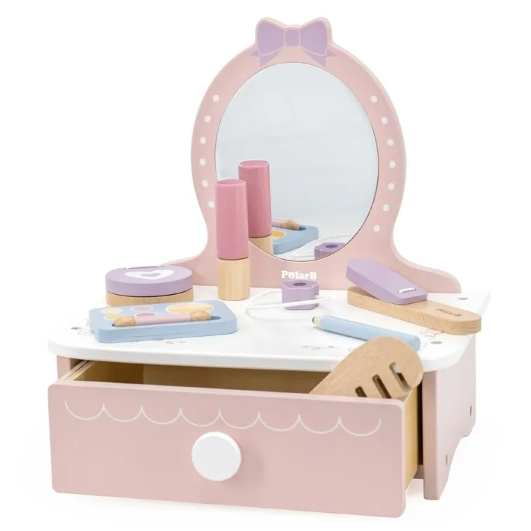 Viga, PolarB, drewniana toaletka z akcesoriami