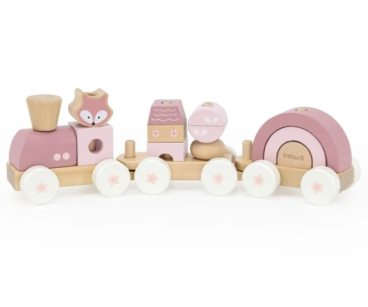 Viga, PolarB, drewniany pociąg z elementami do układania