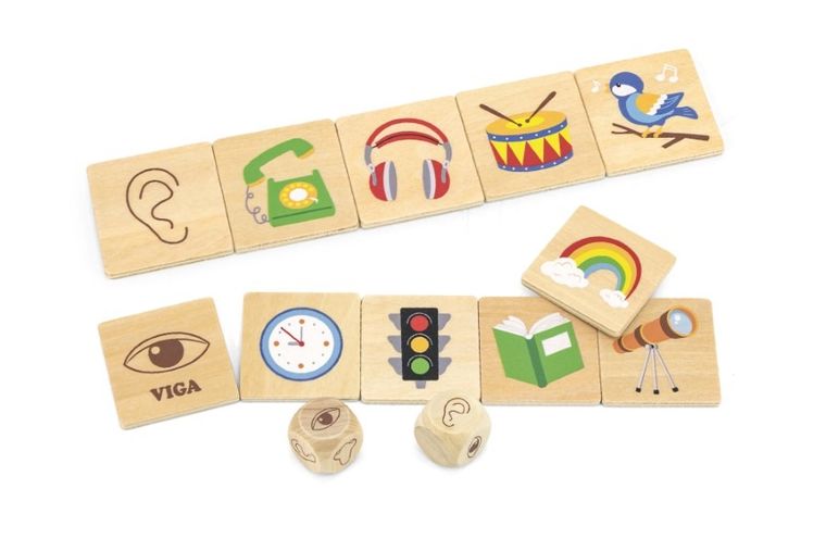 Viga, puzzle, układanka, zestaw do nauki zmysłów