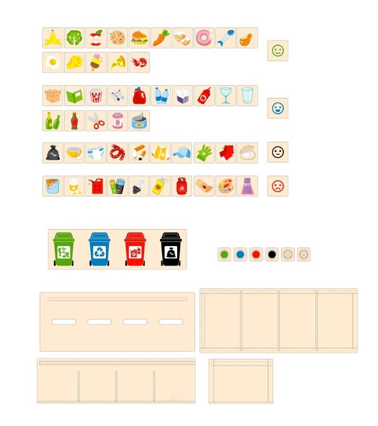 Viga, sorter odpadów, zabawka edukacyjna
