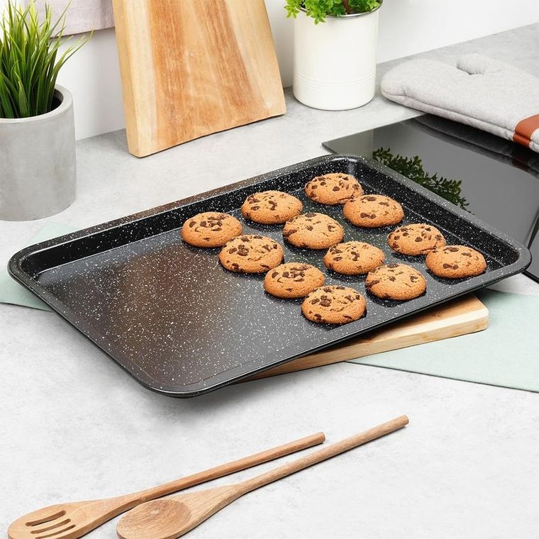 Vilde, blacha do pieczenia, granitowa, 46,5-32,5-2,5 cm